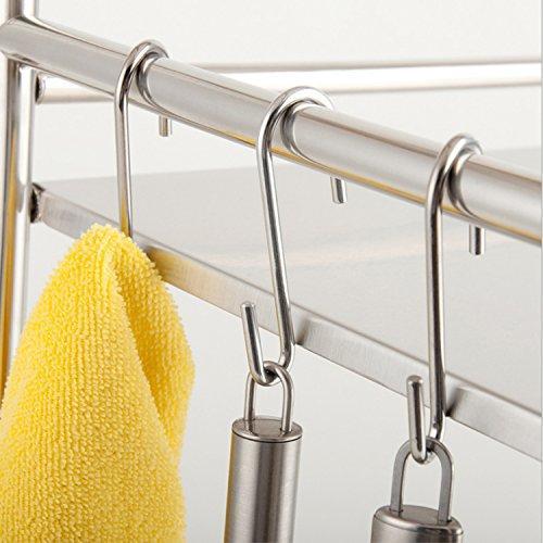Agilenano Heavy Duty S Hooks Pan Pot Holder Rack Hooks Hanging Hangers S Shaped Hooks for Kitchenware Pots Utensils Clothes Bags Towels Plants