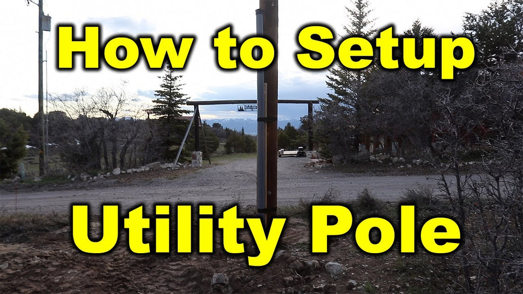 How to install a utility pole and run underground for a cabin.