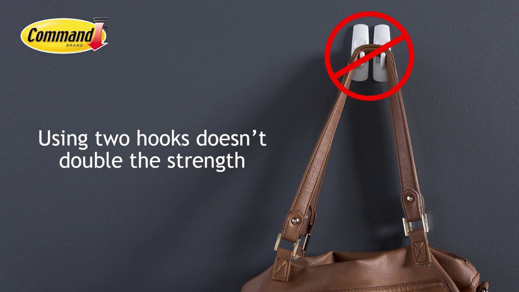 Don't use 2 Command™ Hooks to hang an item
