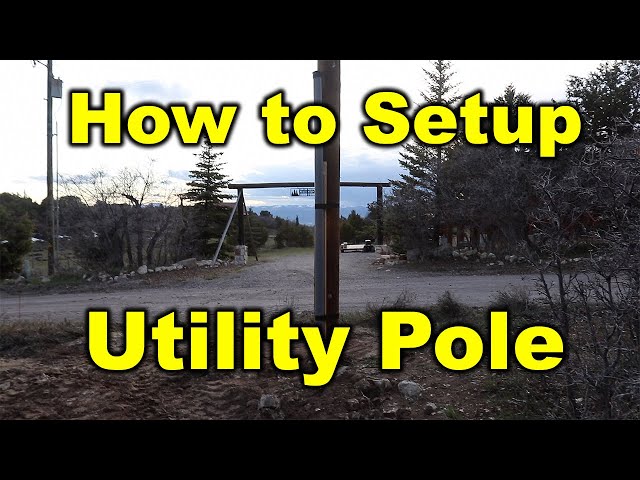 How to install a utility pole and run underground for a cabin.