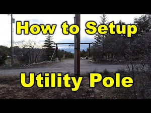 How to install a utility pole and run underground for a cabin.