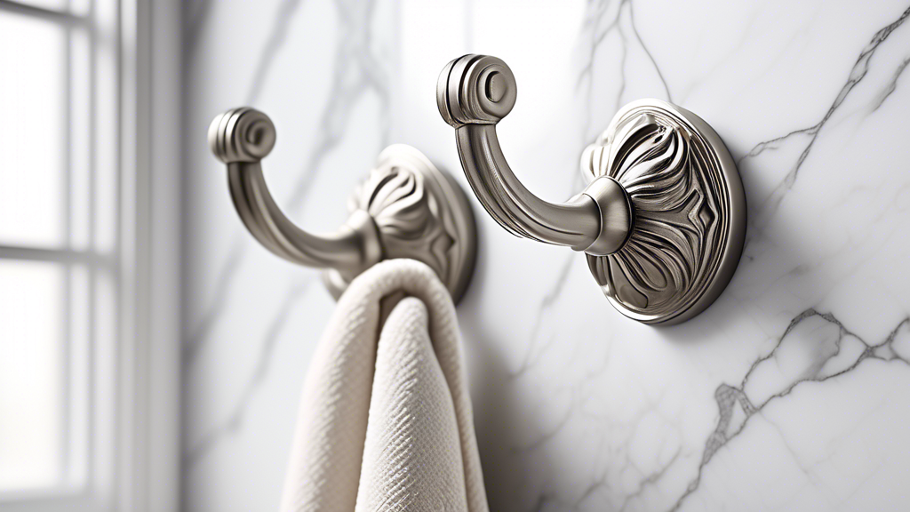 Bathroom Towel Hooks: Brushed Nickel Elegance