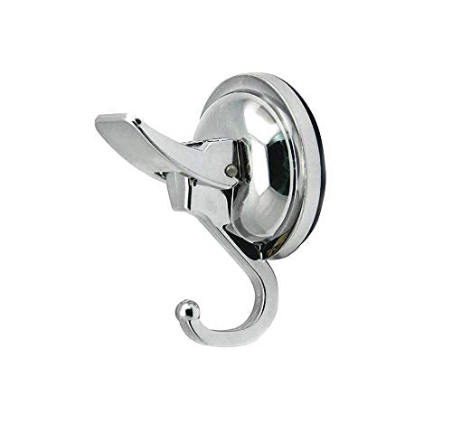 Togu ABS Vacuum Thick Rubber Suction Cup Hooks Heavy Duty Suction Hooks as Cup Holder, Key Hook, Towel/Coat/hat/Handbag Hook/Holder, Bathroom Storage,Plating Chrome,1pcs