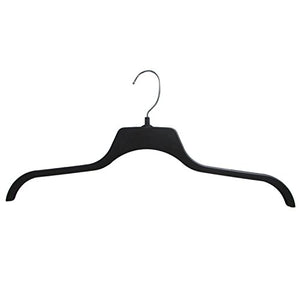 Hanger Central Heavy-Duty Black Plastic Closet Department Store Non Slip Sweater Hangers, 19 Inch, 25 Pack