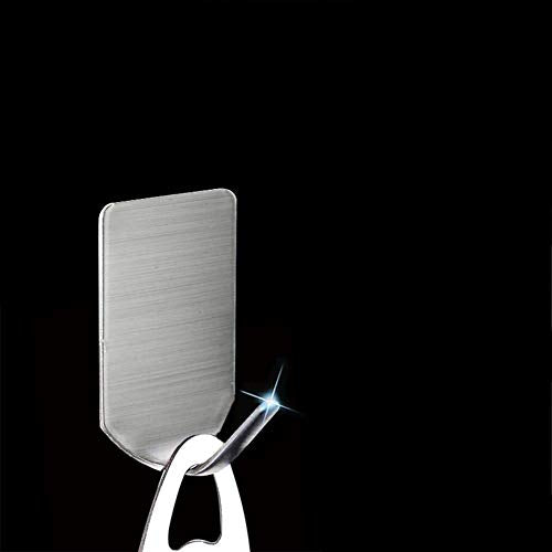 Yiwa 8pcs Sticky Hook Pothook 304 Stainless Steel Strong Non-Trace Free Nail Hanging Things Hooks Home Kitchen Bathroom