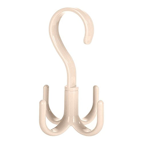 Iuhan Fashion New Creative Rotate Hook Belt Tie Bag Scarf Closet Organizer Holder Hanger Rack (Beige)