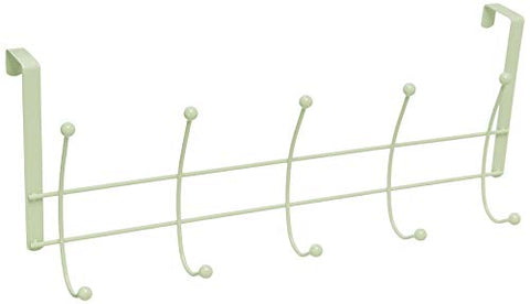 Inspired Living by Mesa Inspired Living Hanger 10 Hooks Organizer in Pistachio Green Elegant Home Collection OVER THE OVER THE DOOR, PASTEL COLORS