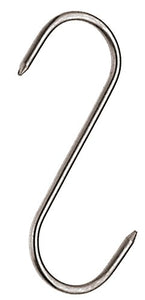 Paderno World Cuisine Stainless Steel S-Shaped Meat Hook, 8.75in