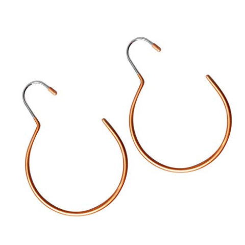 Flameer 2-Pack Metal Loop Scarf Hanger, Closet Organization Storage Holder for Scarves, Ties, Shawls, Belts,Clothes Accessories - Gold