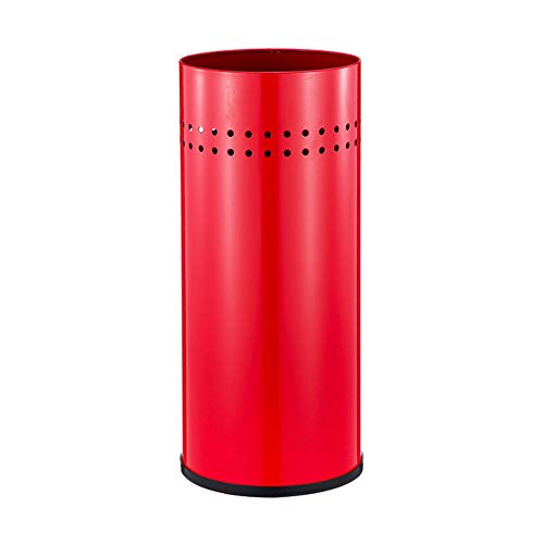 Stainless Steel Umbrella Stand,Metal Round Super Quality Umbrella Holder Open Entry Way for Short Long Umbrellas Office with Hooks-red 22x22x50cm(9x9x20)