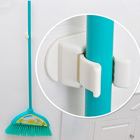 GGGarden Multifunction Broom Mop Hook Pole Holder Spring Clip Design