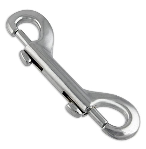 Double Ended Snap Hook METAL Snaps Hooks CLIPS Snap Key Holder Nickel Plated, 3 1/2" length overall (10 Pack)