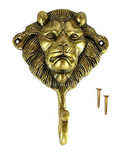 eSplanade Lion Brass Hook | Key Holder | Wall Hooks | Towel Hook/Hanger - Home Decor & Home Organisers