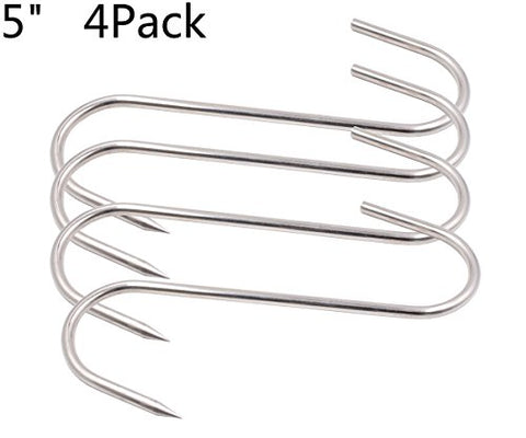 5 Inch Meat Hooks HONSHEN S-Hook Stainless Steel Meat Processing Butcher Hook Pot Hooks