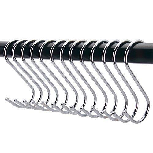 large s hooks for hanging plants Agilenano Extra large S Shape hooks, Heavy-duty Stainless Steel Hangin