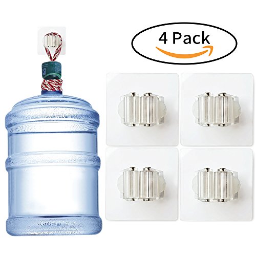 EASYLIFE Nail Free Broom Grippers - Strong Broom Mop Holder 4-pack, Non-slip, Long lasting, Transparent, No trace, Waterproof, Oilproof