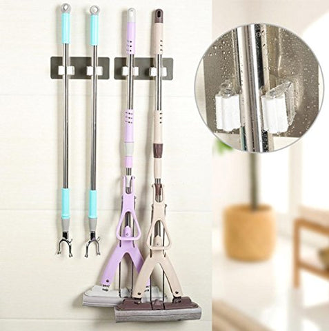 Corsion Wall Mounted Mop Organizer Holder Brush Broom Hanger Storage Rack Kitchen Tool