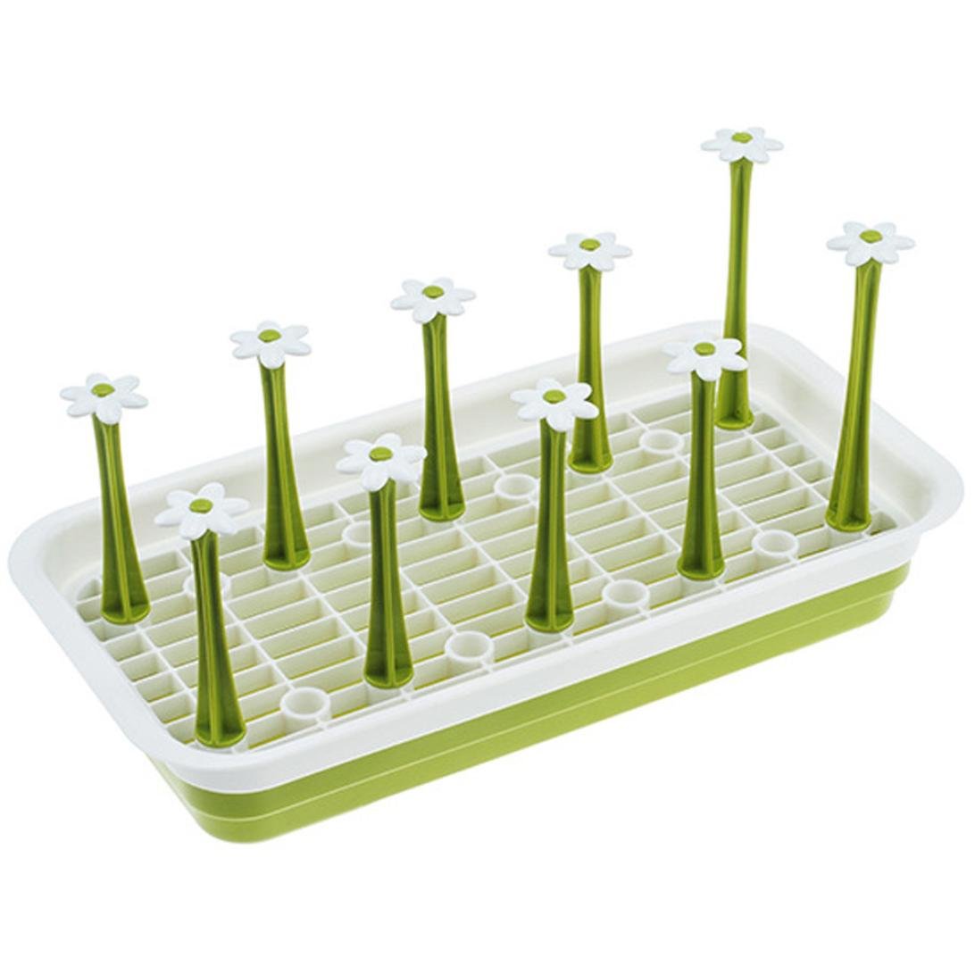 YJYdada Kitchen Detachable Cup Mug Plate Storage Gadget Sink Holder Rack Home Tool (green)