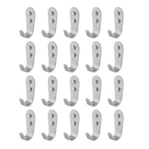 KES Brushed Stainless Steel Coat and Hat Single Hook Heavy Duty Wall Mount, 20-Pcs Value Pack