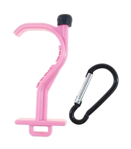 Kooty Key Germ Utility Hook Tool- Avoid Touching Bacteria Ridden Surfaces- Carabiner Included (Colors May Vary) (1 Pack, Pink)