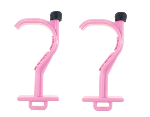 Kooty Key Germ Utility Hook Tool- Avoid Touching Bacteria Ridden Surfaces- Carabiner Included (Colors May Vary) (2 Pack, Pink)