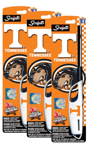 NCAA Tennessee Volunteers Licensed Scripto Multipurpose Utility Lighter - Official White & Orange - Tailgating Essential (3-Pack)