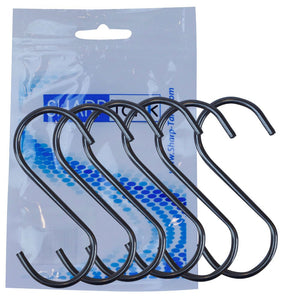 SharpTank 3.5 inch Multi-Purpose S-Hooks - Stainless Steel S Shaped Utility Hook by (6 Pack)