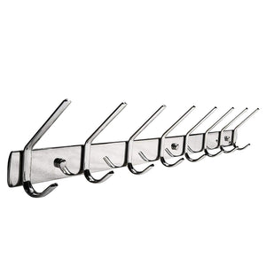 Coat Hat Hooks, WEBI Large SUS304 Modern Heavy Duty 6-Hook Robe Bath Kitchen Towel Utensil Utility Garment Rack Hanger Rail Holder, Bedroom Entryway Garage Bathroom Home Organization Storage, Polished