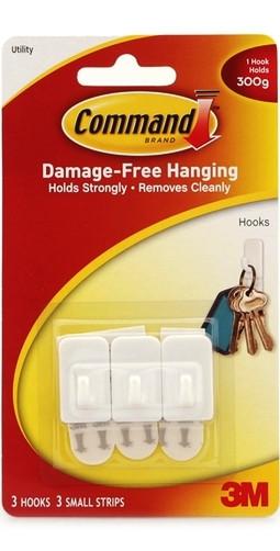 Command Damage-Free Hanging Utility Hook 300g 3Pk