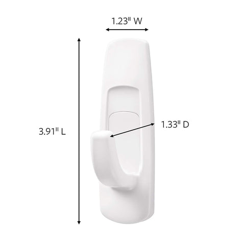 Command Large Utility Hook, White, 1-Hook, 2-Strips (17003ES)